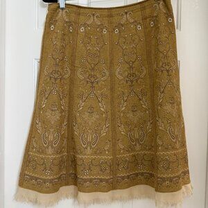 Talbots Wool Embroidered Skirt, EUC! Size 10.